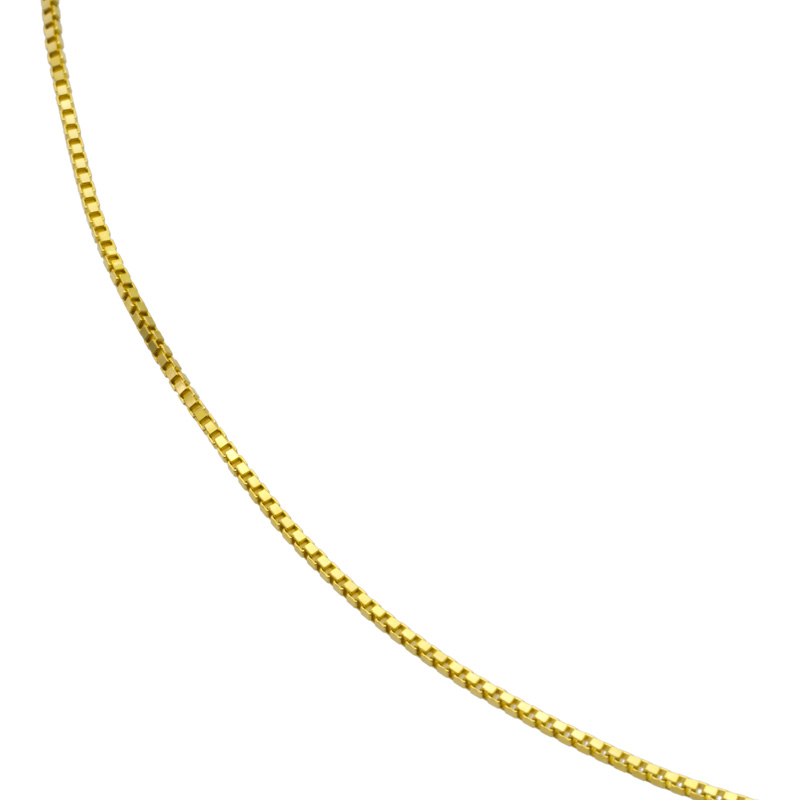 スライド式ボックスチェーンコード＜ゴールドカラーコート＞(70cm